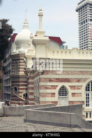 Masjid Jamek moschea nel centro della citta'. Paesaggio urbano Foto Stock