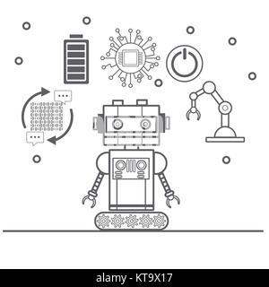 Intelligenza artificiale delle icone Illustrazione Vettoriale