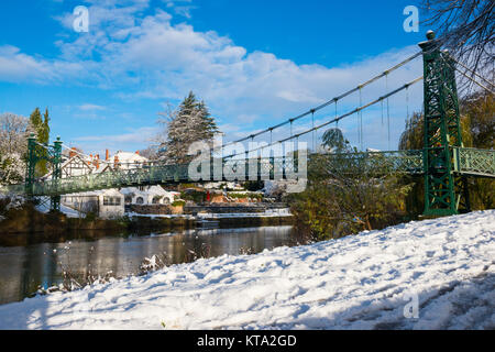 Porthill ponte sopra il fiume Severn a Shrewsbury, Shropshire, Inghilterra, Regno Unito. Foto Stock