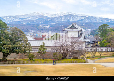 Il Castello di Kanazawa vicino il Kenroku-en Garden Foto Stock