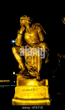 Il Gower Shakespeare memorial a Stratford-upon-Avon,warwickshire Inghilterra Borgo e Yorrick Foto Stock