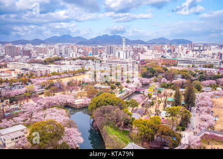 Paesaggio urbano della città di Himeji, Hyogo Foto Stock