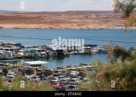 Marina sul Lago Powell, Glen Canyon National Recreation Area, Arizona Foto Stock