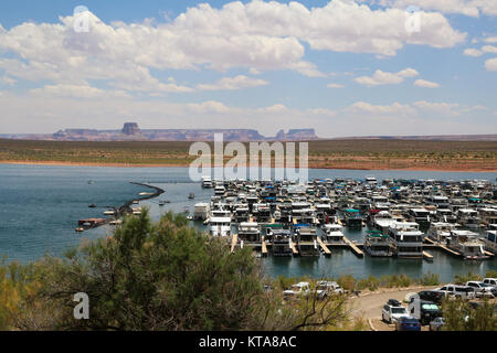 Marina sul Lago Powell, Glen Canyon National Recreation Area, Arizona Foto Stock
