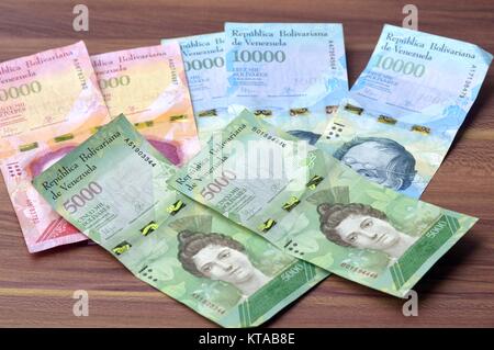 Banconote del nuovo cono monetaria in Venezuela. 2017 Foto Stock