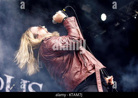 Il British hard rock band ingloriosa esegue un live durante il danese la musica heavy metal festival Copehell 2017 a Copenaghen. Qui la cantante Nathan James è visto dal vivo sul palco. Danimarca, 22/06 2017. Foto Stock