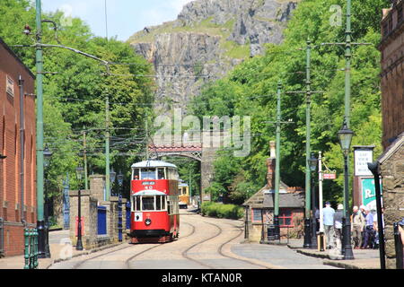 Il tram village e il sentiero di scultura Foto Stock