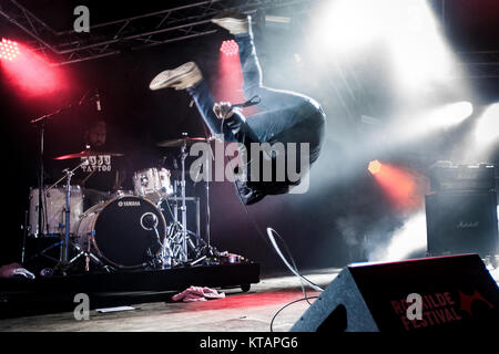 La American post-band hardcore Letlive esegue un concerto dal vivo presso il Danish music festival Roskilde Festival 2016. Qui il cantante Jason Aalon Butler è visto dal vivo sul palco. Danimarca, 01/07 2016. Foto Stock