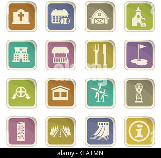 Infrastucture della città set di icone Foto Stock