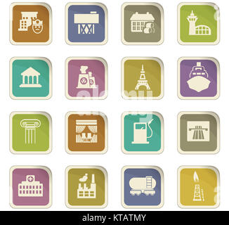 Infrastucture della città set di icone Foto Stock