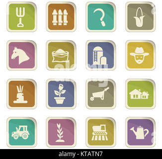 Agricola set di icone Foto Stock