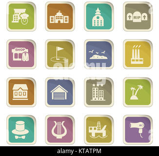 Infrastucture della città set di icone Foto Stock