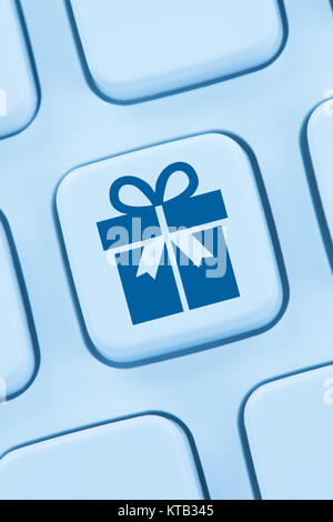 Geschenke Geschenk Shopping online bestellen einkaufen internet web Foto Stock