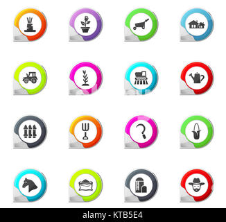 Agricola set di icone Foto Stock