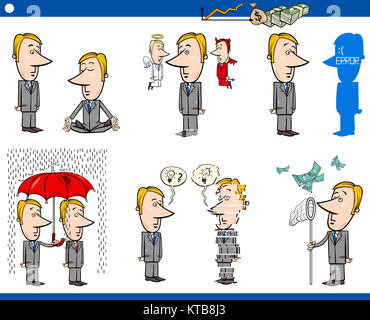 Il concetto di business cartoons impostato Foto Stock
