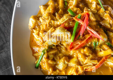 Polpa di granchio curry Foto Stock