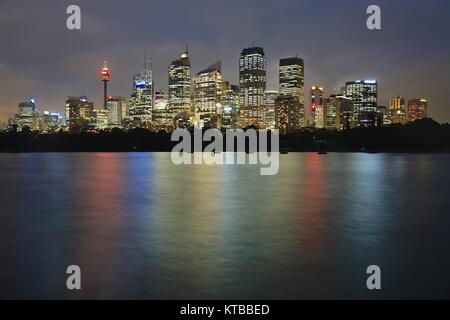 Sydney vista notturna Foto Stock