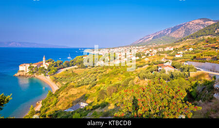 Bol sulla isola di Brac vista panoramica Foto Stock