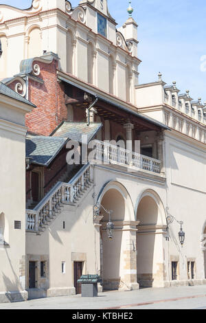 Panno Hall ( Sukiennice), la piazza principale del mercato, Cracovia in Polonia Foto Stock