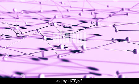 Abstract i punti di connessione. Futuro realistico sfondo Foto Stock