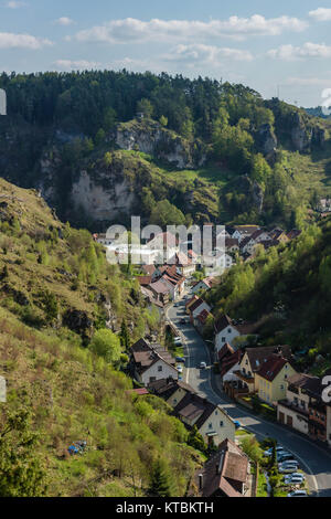 Pottenstein in der Abendsonne Foto Stock