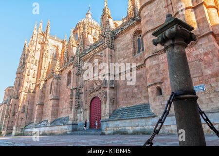 Catedral Nueva de Salamanca. Ciudad patrimonio de la humanidad. Castilla León. España Foto Stock