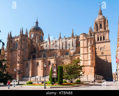 Catedral Nueva de Salamanca. Ciudad patrimonio de la humanidad. Castilla León. España Foto Stock