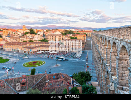 Plaza de la Artillería. Segovia. Castilla León. España. Foto Stock