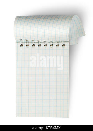 Notebook verticale con Pagine arricciate Foto Stock