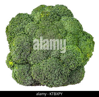 Grandi infiorescenze di broccoli freschi vista superiore Foto Stock