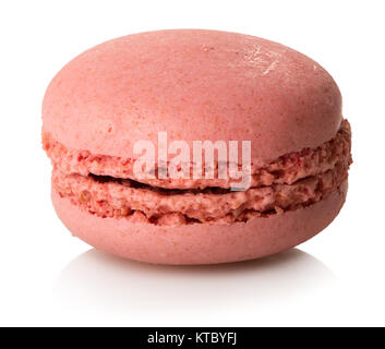 Lampone macaron isolato Foto Stock