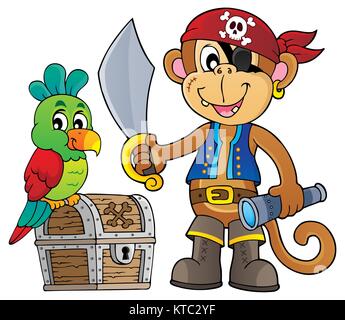 Pirate monkey argomento 1 Foto Stock