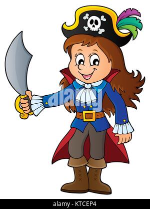 Pirata ragazza Tema immagine 1 Foto Stock