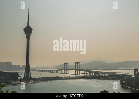 MACAO, Cina Dicembre 2012: città di Macau Macau Tower Vista di Macao Cina Foto Stock