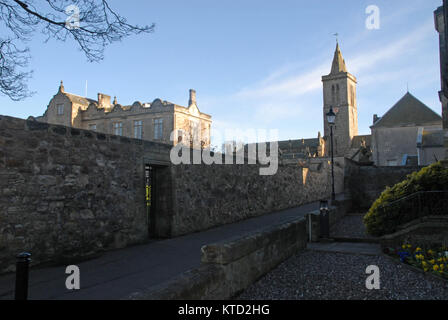 Butts Wynd e San Salvator's Chapel in st Andrews, Scozia Foto Stock