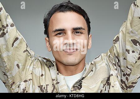 Esercito di successo soldato maschio Foto Stock