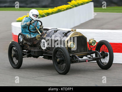 Tipo SCAT C Racer, Targa Florio, Edwardian automobili, S F Trofeo di bordo, Andrew Howe-Davies Goodwood LXXV Assemblea dei Soci, Goodwood, West Sussex, Marzo 2017 Foto Stock