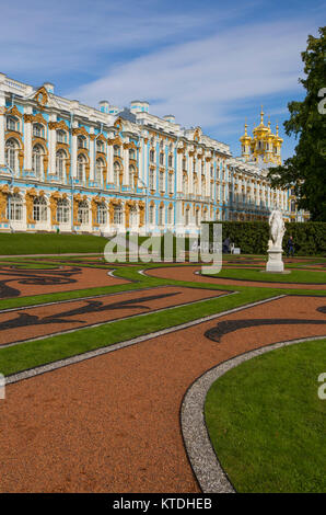 Palazzo di Caterina, Carskoe Selo, Pushkin, Sito Patrimonio Mondiale dell'UNESCO, Russia Foto Stock