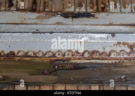 Deck giunto di movimento sulla USS New Jersey Iowa classe corazzata, Fiume Delaware, New Jersey, Stati Uniti. Foto Stock