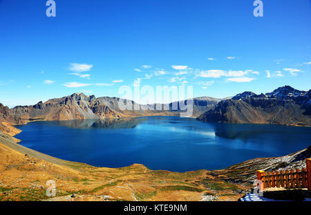 Il lago di Tianchi a Changbaishan national park, Cina. Foto Stock