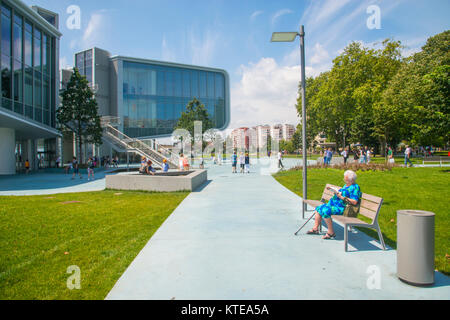 Pereda Gardens e Botin Center. Santander, Spagna. Foto Stock