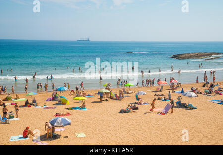 Spiaggia di El Sardinero. Santander, Spagna. Foto Stock