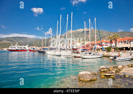 Nydri porto di Lefkada isola in Grecia. Foto Stock