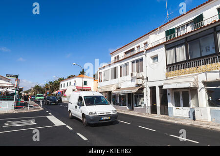 Vila Baleira, Portogallo - 18 agosto 2017: Street View di Vila Baleira solo la città e la capitale di Porto Santo Isola di Madeira, gente comune wa Foto Stock