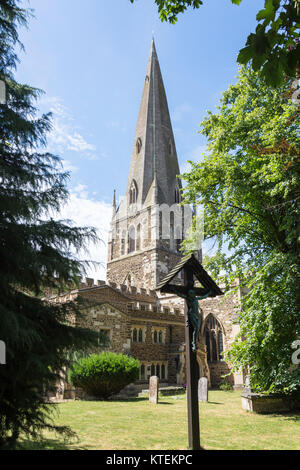 Parrocchia di Tutti i Santi, Chiesa Square, Leighton Buzzard, Bedfordshire, England, Regno Unito Foto Stock