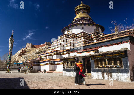 Kumbum chorten a Pelkor contese monastero, Gyantse, Tibet Foto Stock