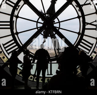 Parigi, Francia, 31 marzo 2017 : i dettagli di orologeria del museo di Orsay, 31 marzo 2017, a Parigi, Francia Foto Stock