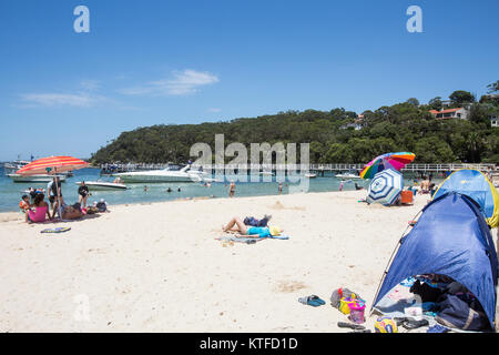 Chowder Bay è situato all'estremità sud del porto di Metà penisola, a nord di Sydney, Nuovo Galles del Sud, Australia Foto Stock