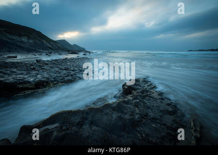 Crackington Haven in North Cornwall. Foto Stock