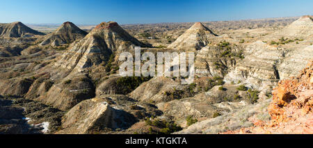 Terry Badlands dalla vista panoramica si affacciano, Terry Badlands Wilderness Area Studio, Montana Foto Stock